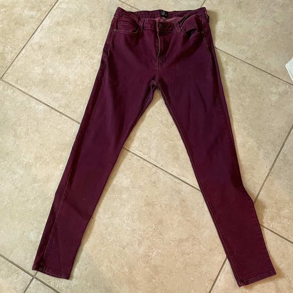 Maroon just black skinny jeans